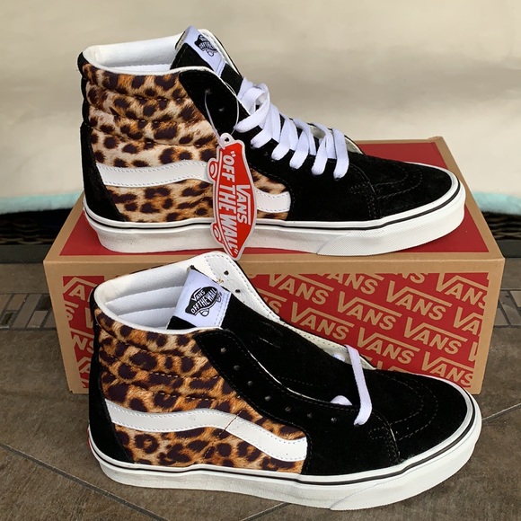 VANS SK8-HI LEOPARD BLACK/TRUE WHITE WMNS - Picture 2 of 16